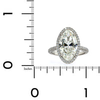 Platinum Oval Diamond Halo Engagement Ring