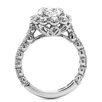 Platinum Oval Cut Diamond Engagement Ring