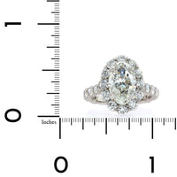 Platinum Oval Cut Diamond Engagement Ring