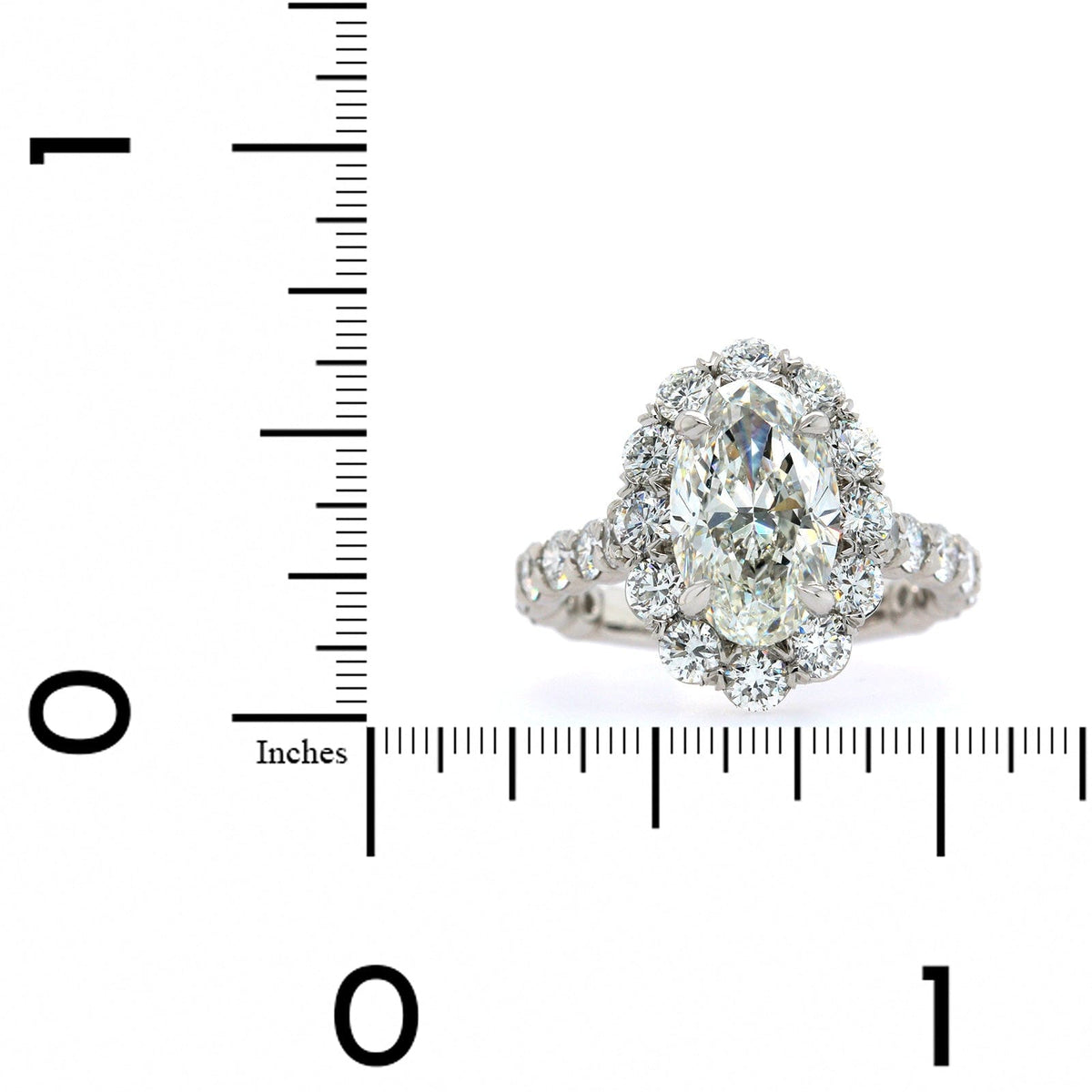 Platinum Oval Cut Diamond Engagement Ring