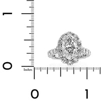 Platinum Oval Cut Diamond Engagement Ring