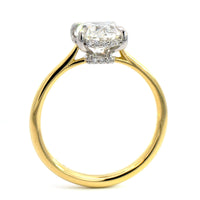 18K Yellow Gold Oval Diamond Engagement Ring