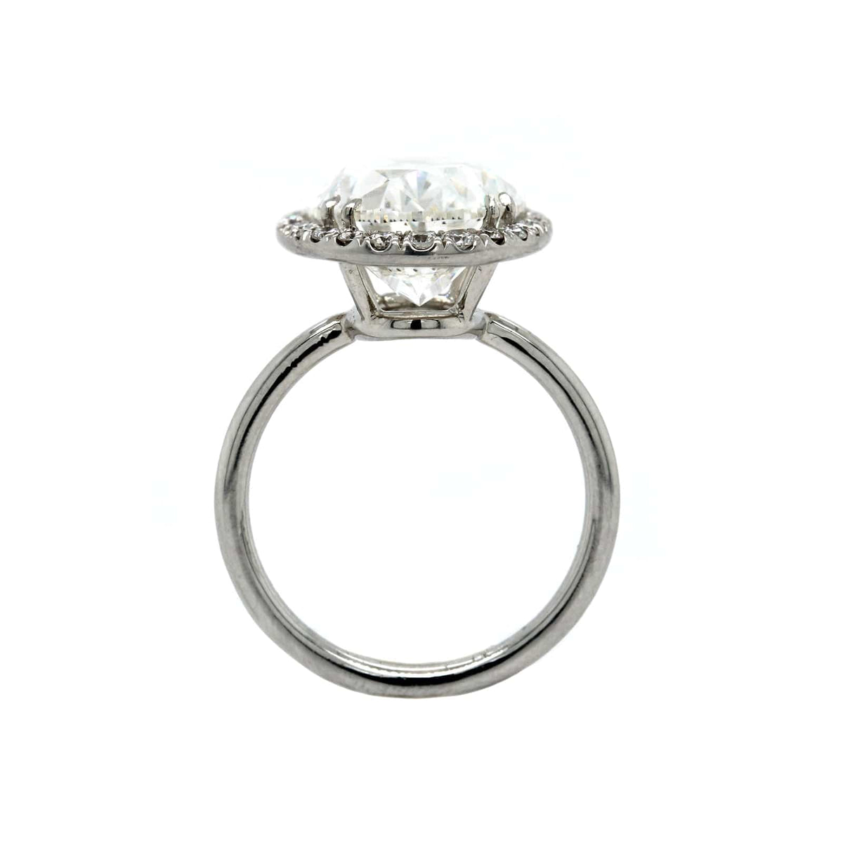 Platinum Oval Diamond Halo Engagement Ring