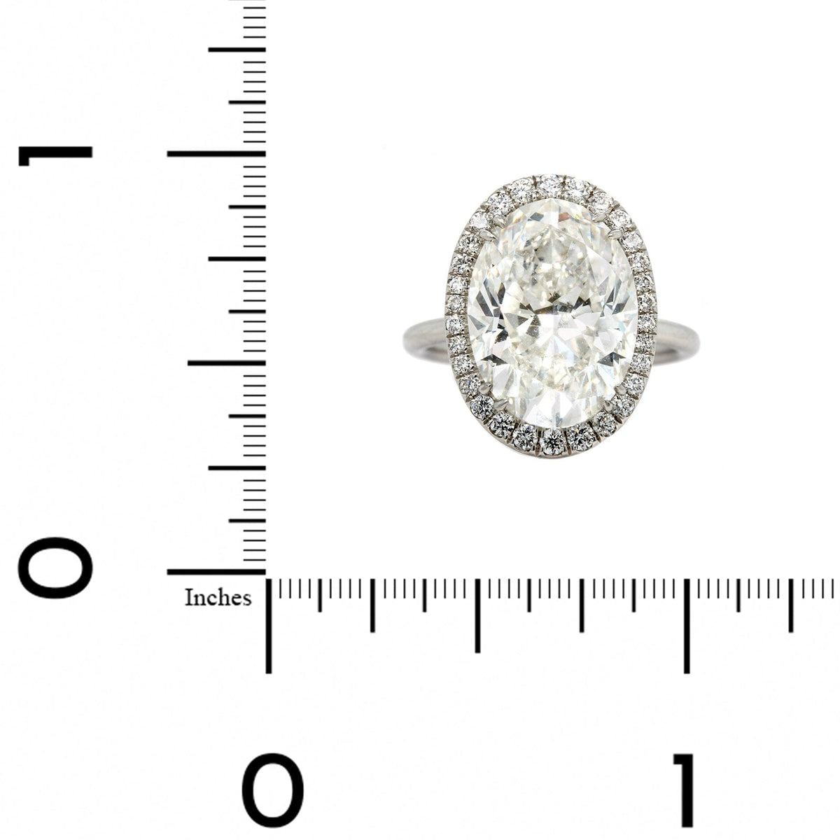 Platinum Oval Diamond Halo Engagement Ring