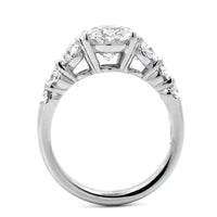 Platinum 6 Stone Oval Diamond Ring