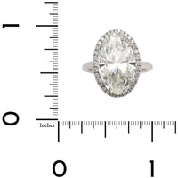 Platinum Oval Diamond Engagement Ring