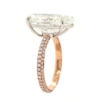 18K Rose Gold Oval Diamond Engagement Ring