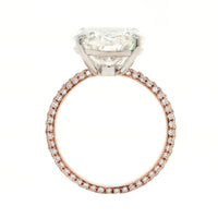 18K Rose Gold Oval Diamond Engagement Ring
