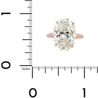 18K Rose Gold Oval Diamond Engagement Ring