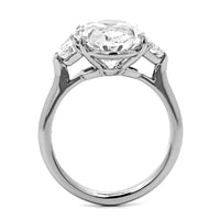Platinum Oval Cut Diamond 3 Stone Engagement Ring