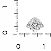 Platinum Oval Cut Diamond 3 Stone Engagement Ring