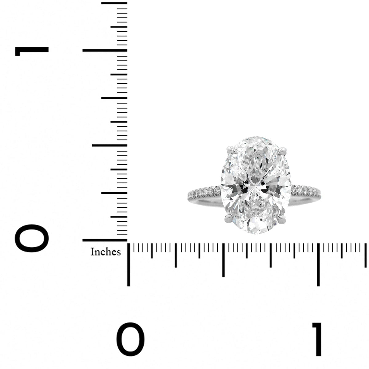 Platinum Oval Cut and Hidden Diamond Halo Engagement Ring