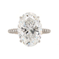 Platinum Oval Diamond Engagement Ring