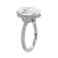 Platinum Oval Diamond Engagement Ring
