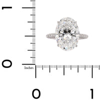 Platinum Oval Diamond Engagement Ring