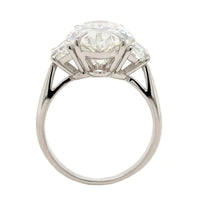 Platinum 3 Stone Oval Diamond Engagement Ring