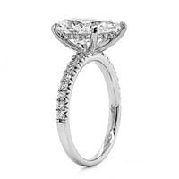 Platinum Pear Shape Diamond Engagement Ring