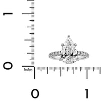 Platinum Pear Shape Diamond Engagement Ring