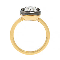 18K Yellow Gold Georgian Set Pear Shaped Diamond Ring