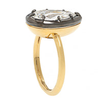 18K Yellow Gold Georgian Set Pear Shaped Diamond Ring