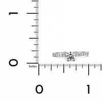 18K White Gold Diamond Hidden Halo Engagement Ring