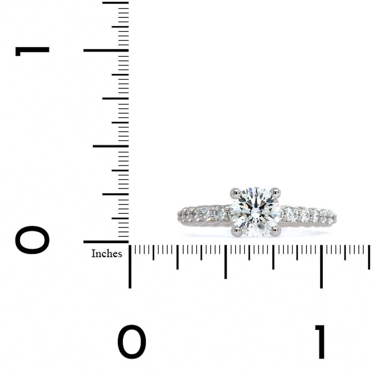 Platinum Round Cut Diamond with Braid Design Engagement Ring