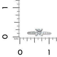 Platinum Round Cut Diamond with Braid Design Engagement Ring
