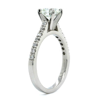 Platinum 4 Prong Round Diamond Engagement Ring