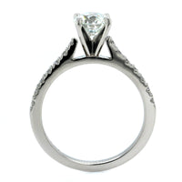Platinum 4 Prong Round Diamond Engagement Ring