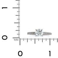 Platinum 4 Prong Round Diamond Engagement Ring