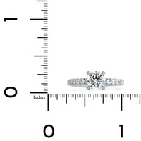 Platinum Round Diamond with Hidden Halo Engagement Ring