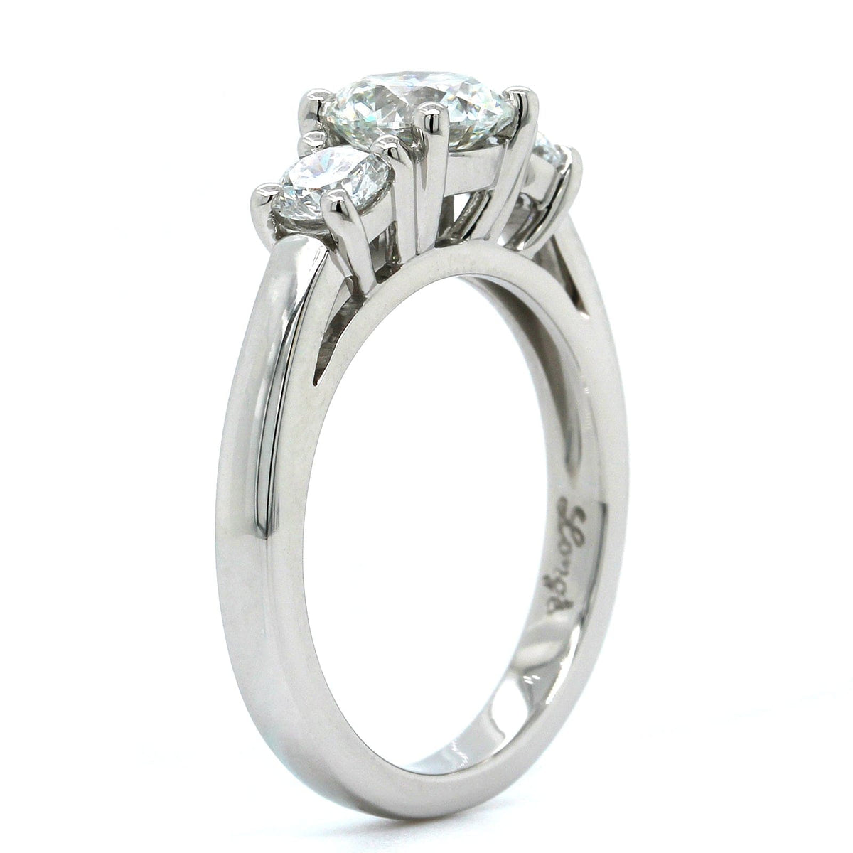 Platinum 3 Stone Diamond Engagement Ring