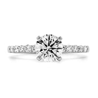 Platinum 4 Prong Round Diamond Engagement Ring