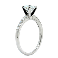 Platinum 4 Prong Round Diamond Engagement Ring