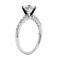 Platinum 4 Prong Round Diamond Engagement Ring