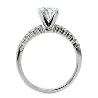 Platinum 4 Prong Round Diamond Engagement Ring