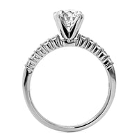 Platinum 4 Prong Round Diamond Engagement Ring