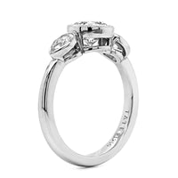 Platinum Round Diamond 3 Stone Engagement Ring