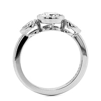 Platinum Round Diamond 3 Stone Engagement Ring