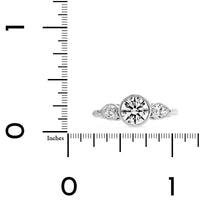 Platinum Round Diamond 3 Stone Engagement Ring