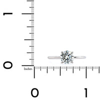 18K White Gold Round Diamond with Hidden Halo Engagement Ring