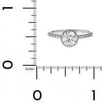 Platinum Round Diamond with Hidden Halo Engagement Ring
