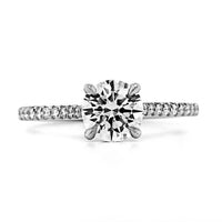 Platinum Round Cut Diamond Engagement Ring