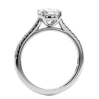Platinum Round Cut Diamond Engagement Ring