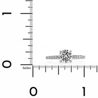 Platinum Round Cut Diamond Engagement Ring