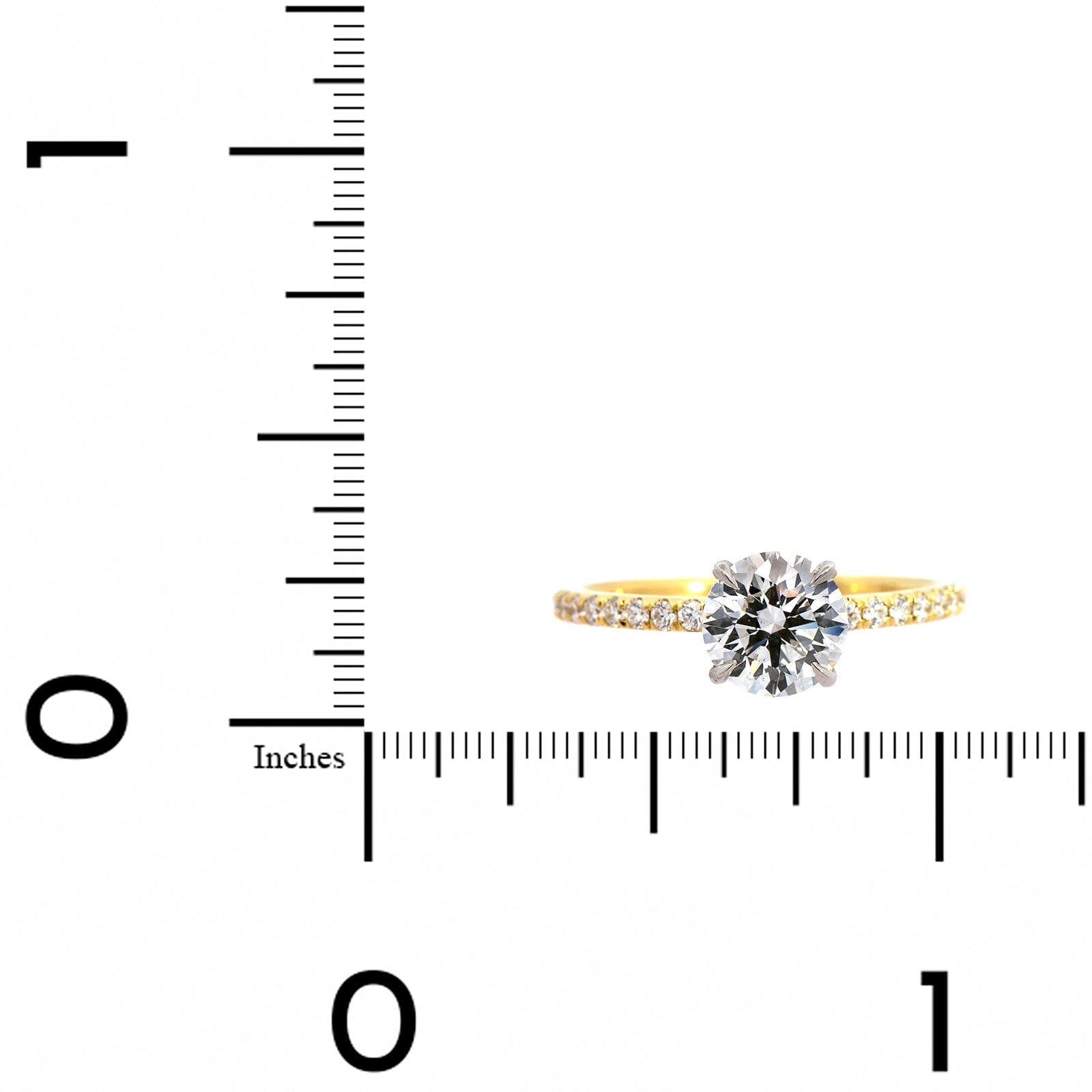 Platinum Round Cut Diamond with Hidden Halo Engagement Ring