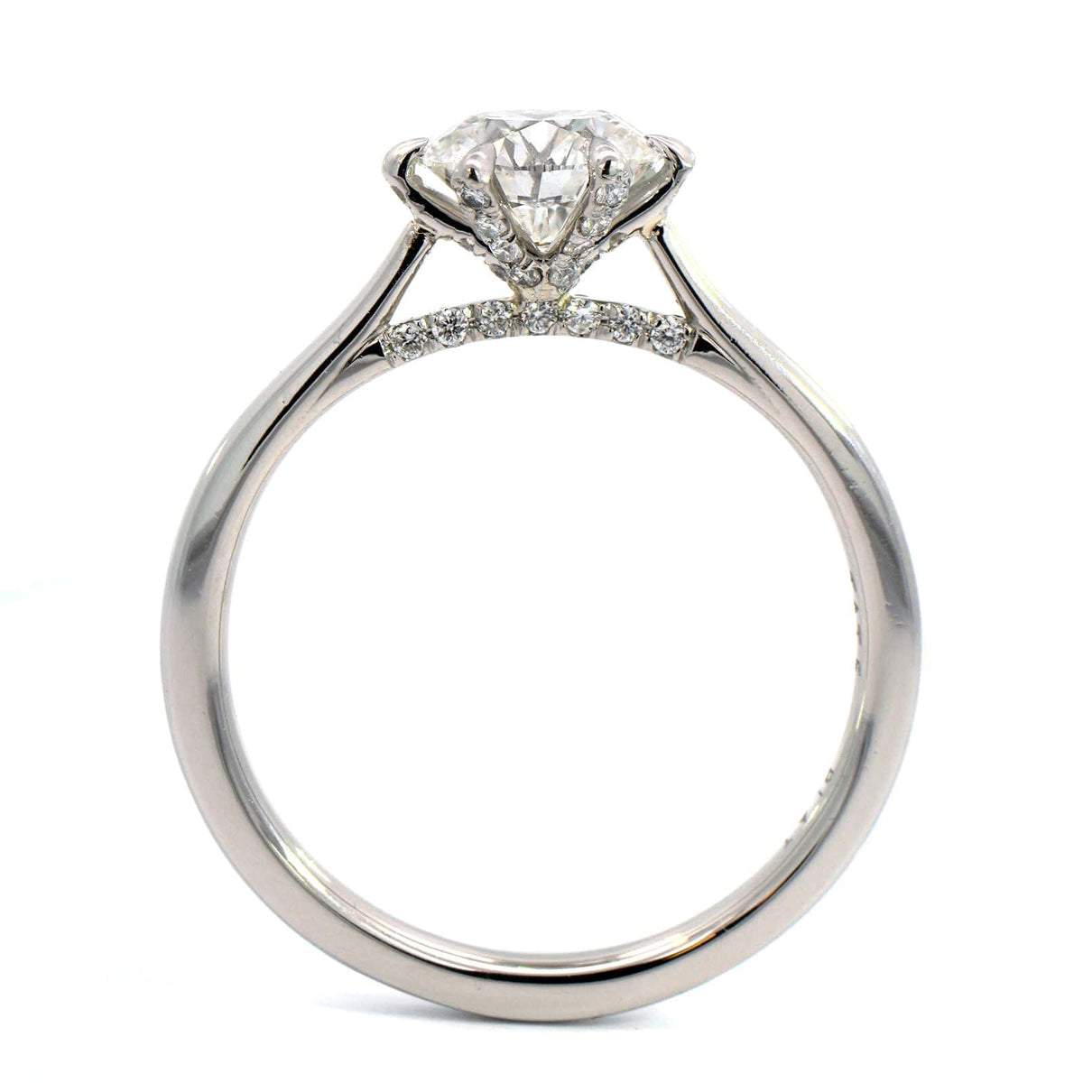 Platinum Round Cut Diamond Engagement Ring