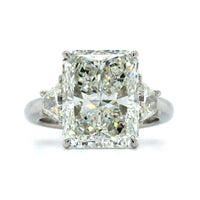 Platinum Radiant Cut Diamond 3 Stone Engagement Ring