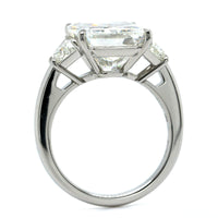 Platinum Radiant Cut Diamond 3 Stone Engagement Ring