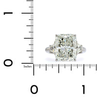 Platinum Radiant Cut Diamond 3 Stone Engagement Ring